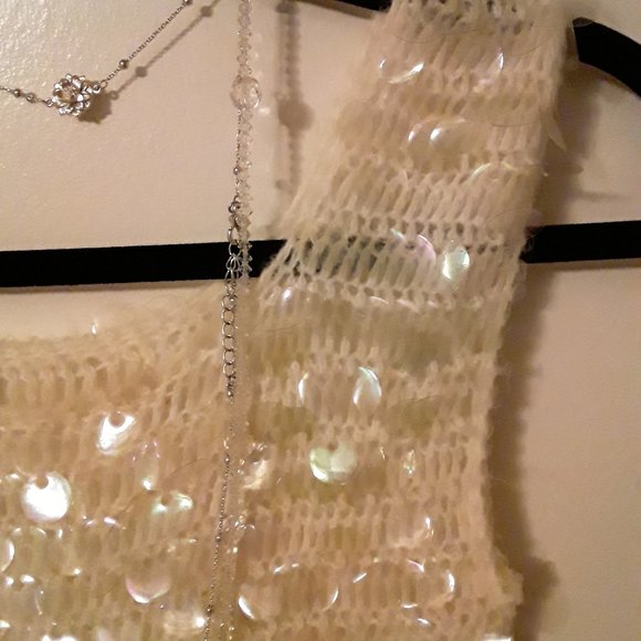 Boutique  Ivory Sequin Sweater!  Not Worn  Sz. M - Picture 5 of 7